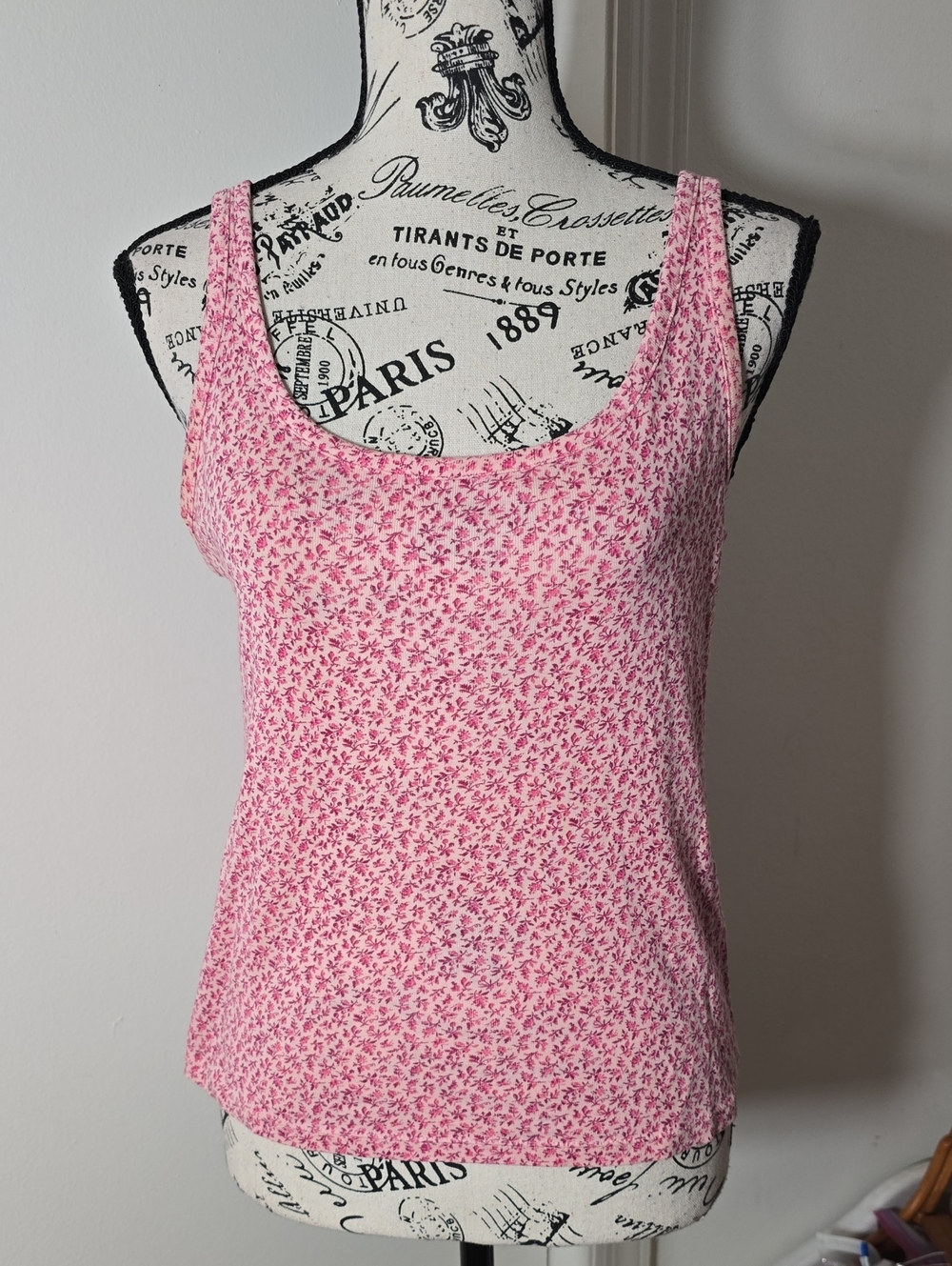 Victoria's Secret Vintage Pink Floral Scoop PJ Camisole Top